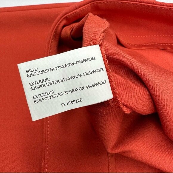 Insight NY Women's Orange Mid-Rise Straight Leg Business Casual Pant 6/W31/L20.5 - Picture 7 of 12